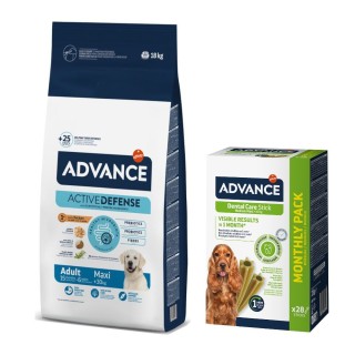 Advance Trockenfutter + passender Snack gratis! - 18 kg Maxi Adult + 720 g Dental Care Stick Medium/Maxi