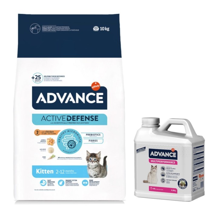 10 kg Advance Trockenfutter + 6,36 kg Arena Multiperformance Katzenstreu gratis! - Kitten