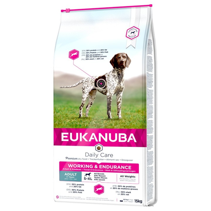 12 kg / 15 kg Eukanuba Daily Care zum Sonderpreis! - 15 kg Working & Endurance Adult