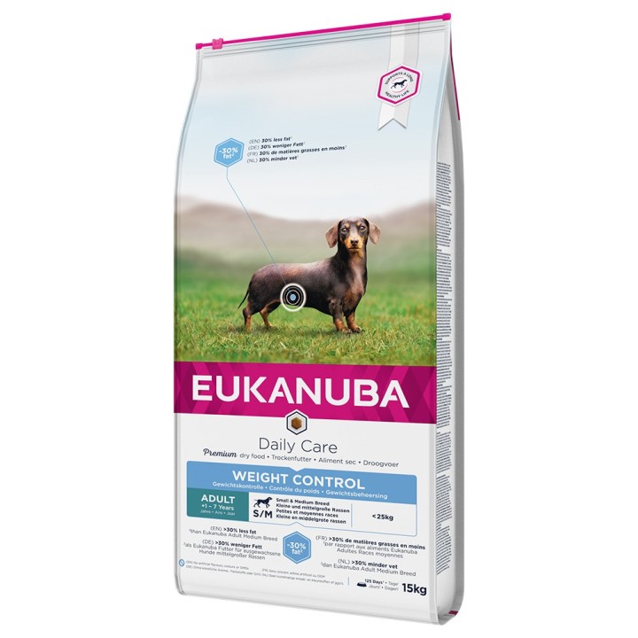 12 kg / 15 kg Eukanuba Daily Care zum Sonderpreis! - 15 kg Weight Control Small/Medium Adult