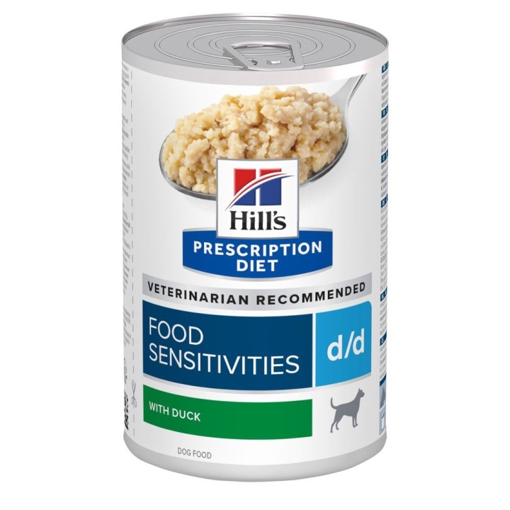10 + 2 gratis! 12 x 350 g / 360 g / 370 g Hill's Prescription Diet - d/d Food Sensitivities mit Ente 12 x 370 g