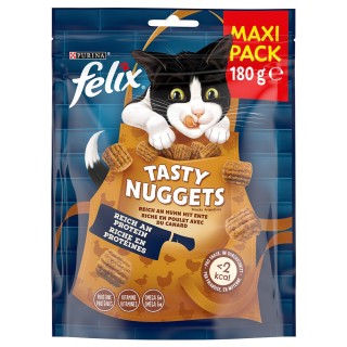 4 + 1 gratis! 5 x Felix Katzensnacks - Tasty Nuggets: Huhn und Ente (5 x 180 g)
