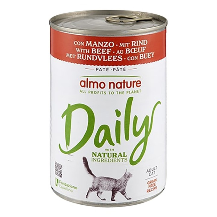 5 + 1 gratis! 6 x 400 g Almo Nature Daily Menu  - Rind