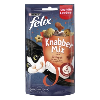4 + 1 gratis! 5 x Felix Katzensnacks - KnabberMix: Grillspaß (5 x 60 g)