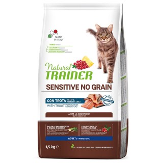 600 g gratis! 2 x 1,5 kg Natural Trainer - Adult No Grain mit Forelle