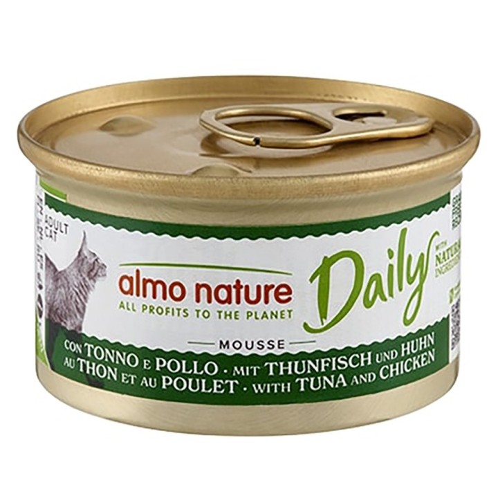 5 + 1 gratis! 6 x 85 g Almo Nature Daily Menu in Mousse - mit Thunfisch und Huhn