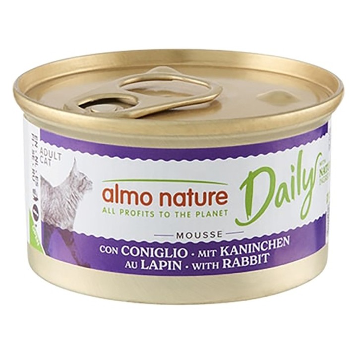 5 + 1 gratis! 6 x 85 g Almo Nature Daily Menu in Mousse - mit Kaninchen