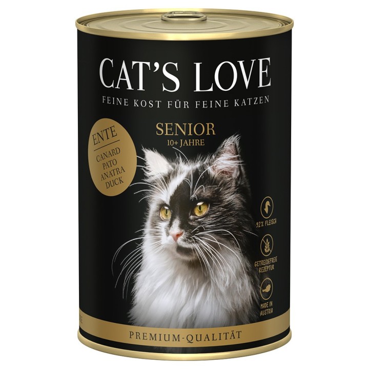 Cat's Love 6 x 400 g - Senior Ente
