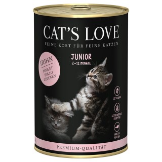 Cat's Love 6 x 400 g - Junior Huhn
