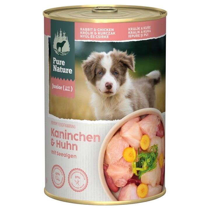 Pure Nature Junior Kaninchen & Huhn - 6 x 400 g