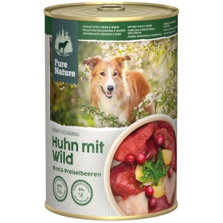 Pure Nature Adult 6 x 400 g - Huhn mit Wild & Rind