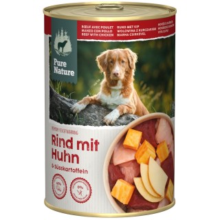 Pure Nature Adult 6 x 400 g - Rind mit Huhn