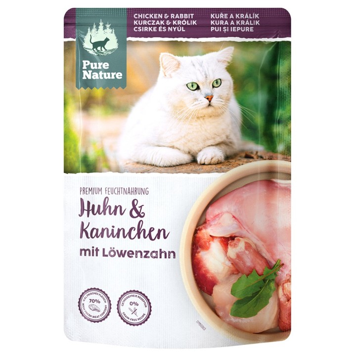 Pure Nature Feline 12 x 85 g - Huhn & Kaninchen