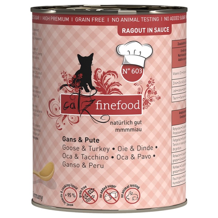 catz finefood Ragout 6 x 380 g - No.603 Gans & Pute