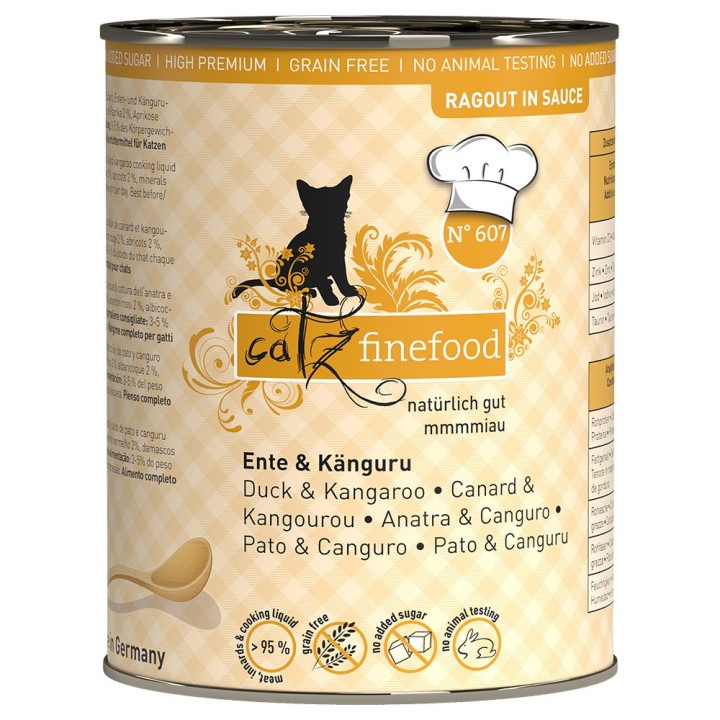 catz finefood Ragout 6 x 380 g - No.607 Ente & Känguru