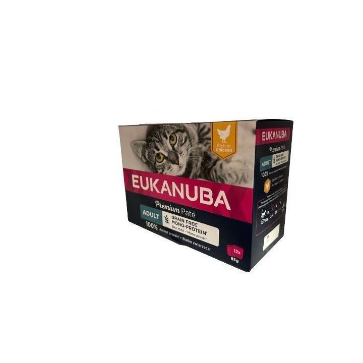 Katzenfutter mit Hühnchen und Getreide Eukanuba (x12)
