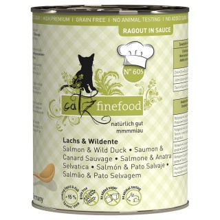 catz finefood Ragout 6 x 380 g - No.605 Lachs & Wildente