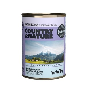 COUNTRY&amp,NATURE Junior Getreidefreies Lamm-Welpenfutter 400 g