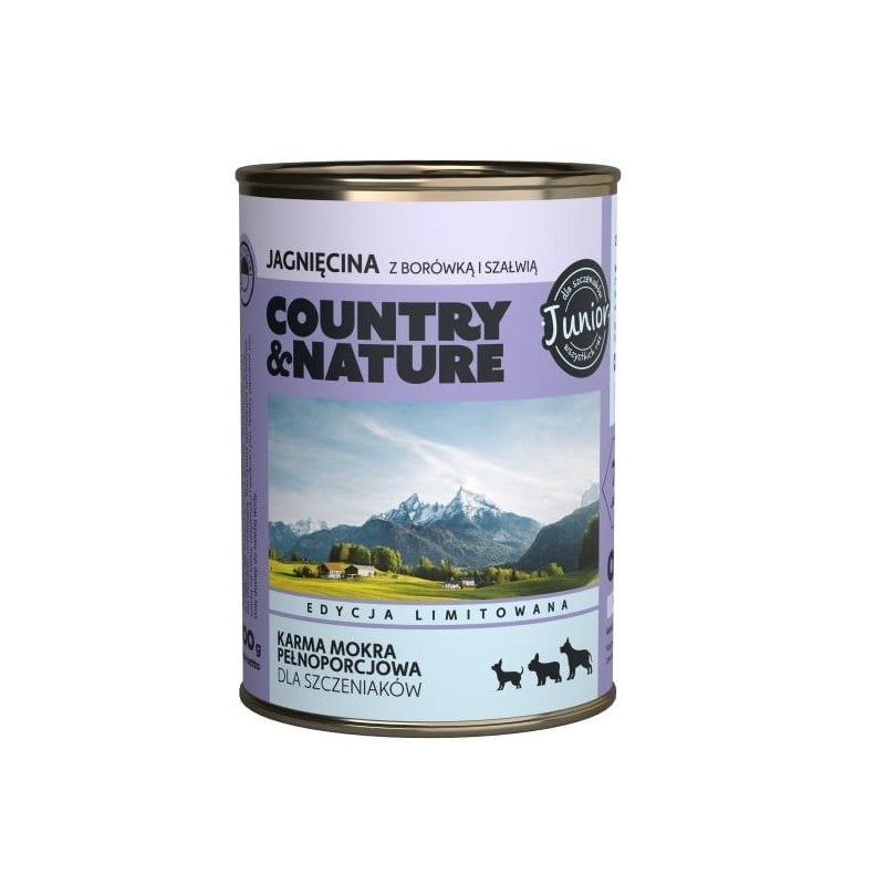 COUNTRY&amp,NATURE Junior Getreidefreies Lamm-Welpenfutter 400 g