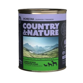 COUNTRY&amp,NATURE Getreidefreies Lammfleischfutter 800 g