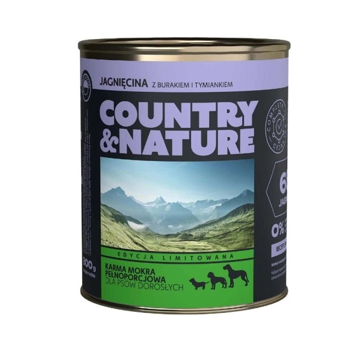 COUNTRY&amp,NATURE Getreidefreies Lammfleischfutter 800 g