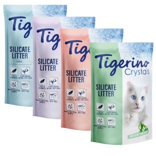 5 + 1 gratis! 6 x 5 l Tigerino Crystals - gemischtes Probierpaket