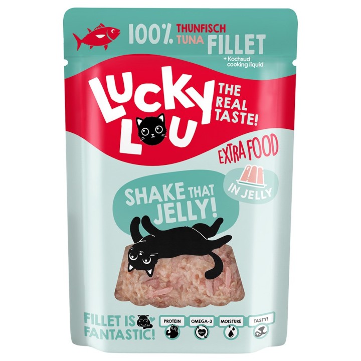 Lucky Lou Extra Food 12 x 70 g - Thunfischfilet in Jelly