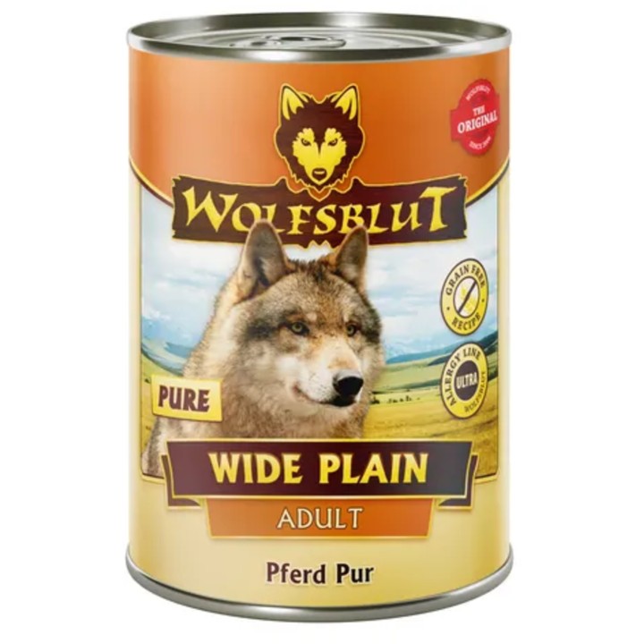 WOLFSBLUT Hundenassfutter Wide Plain Pure Pferdefleisch - 395 g