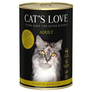 Cat's Love 6 x 400 g - Kalb & Truthahn