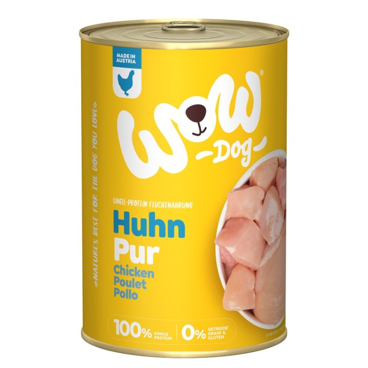 WOW Pur 6 x 400 g - Huhn