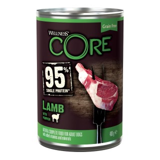 Wellness Core Adult 95% Single Protein 6 x 400 g - Lamm & Kürbis