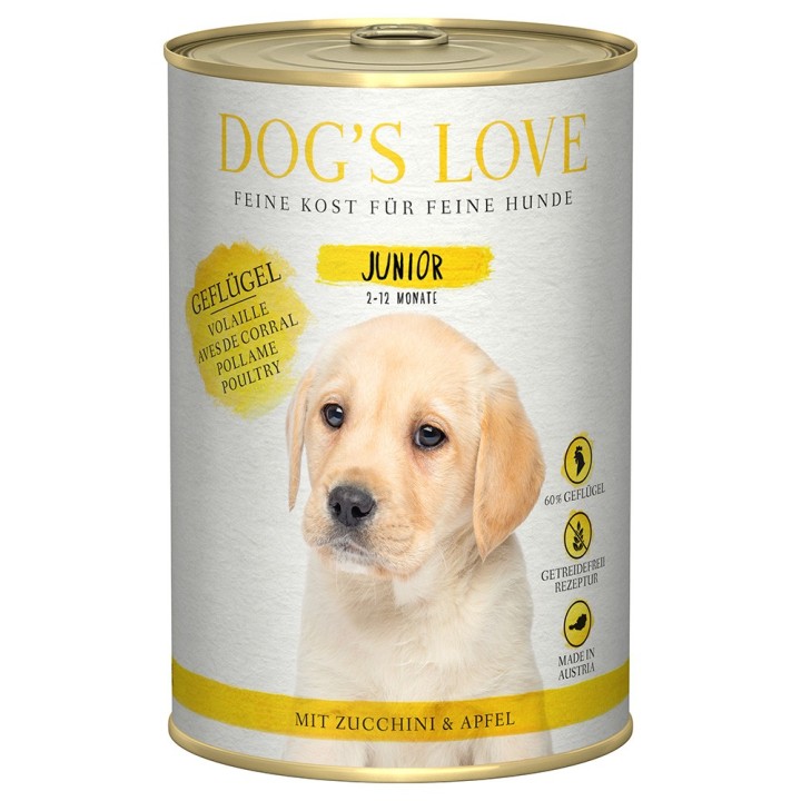 Dog´s Love Junior Geflügel - 6 x 400 g