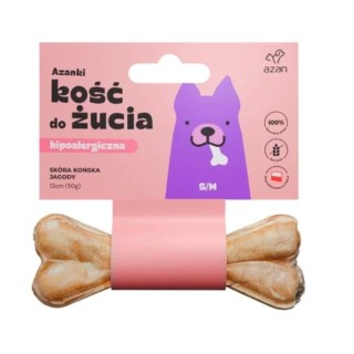 AZANKI Pferdelederknochen für Hunde S/M 12cm