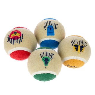 Harry Potter Tennisball-Set Hogwarts - 4 Stück (je Ø 6,3 cm)