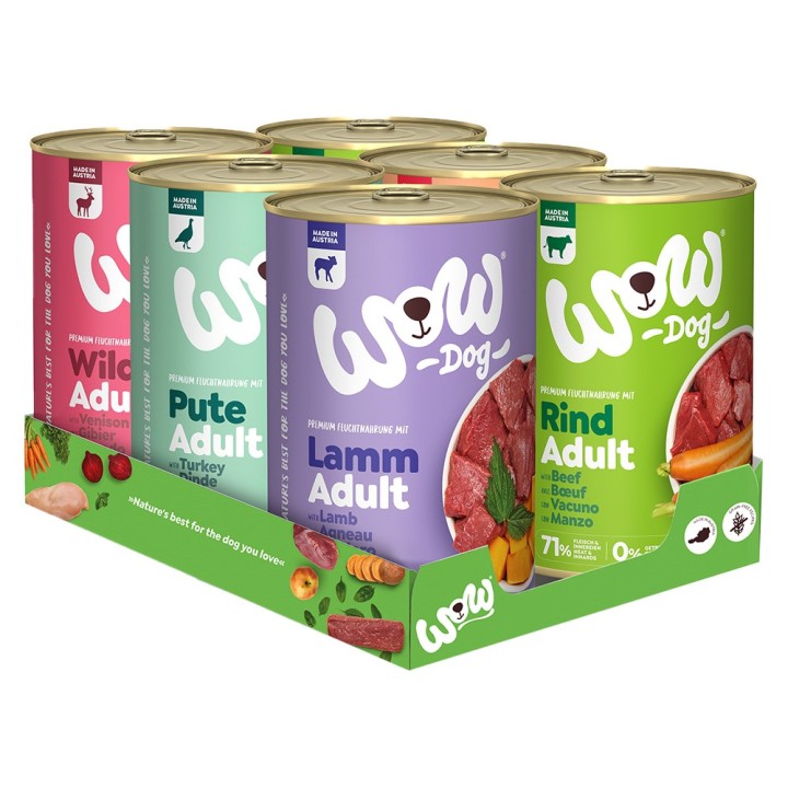 WOW Adult 6 x 400 g - Mixpaket (5 Sorten)
