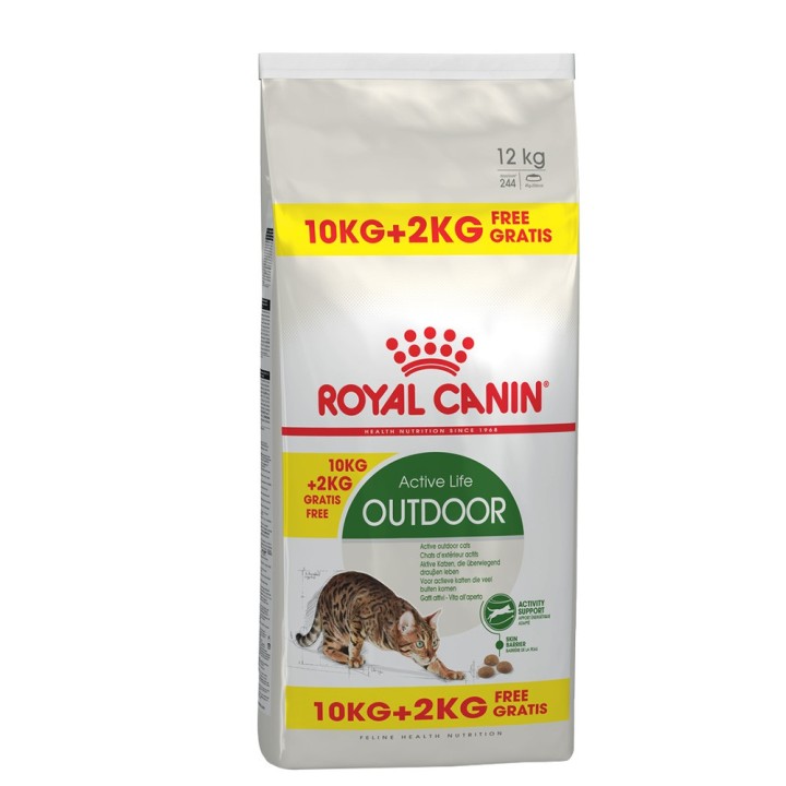 2 kg gratis! 12 kg Royal Canin im Bonusbag - Outdoor