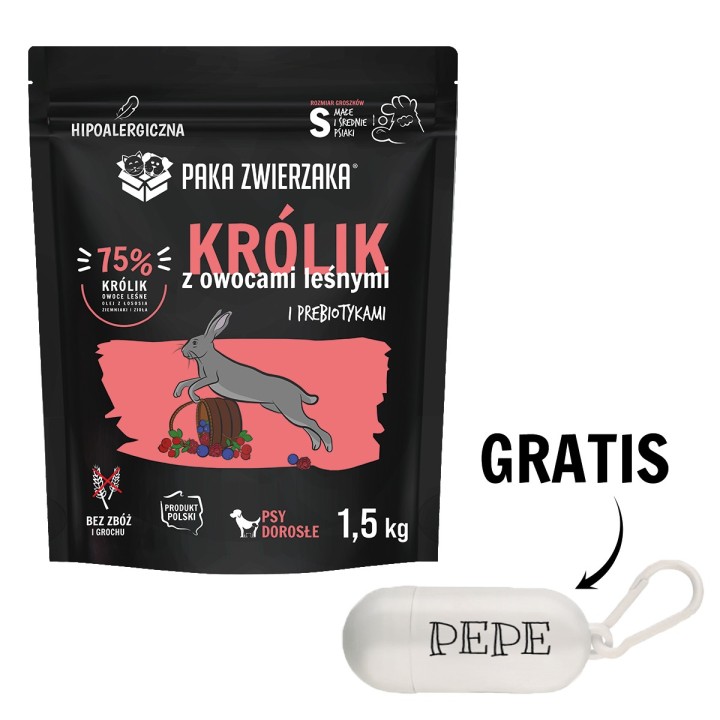 PAKA ZWIERZAKA Seventh Heaven Trockenfutter mit Kaninchen und Waldfrüchten S 1,5kg + Beutel GRATIS!