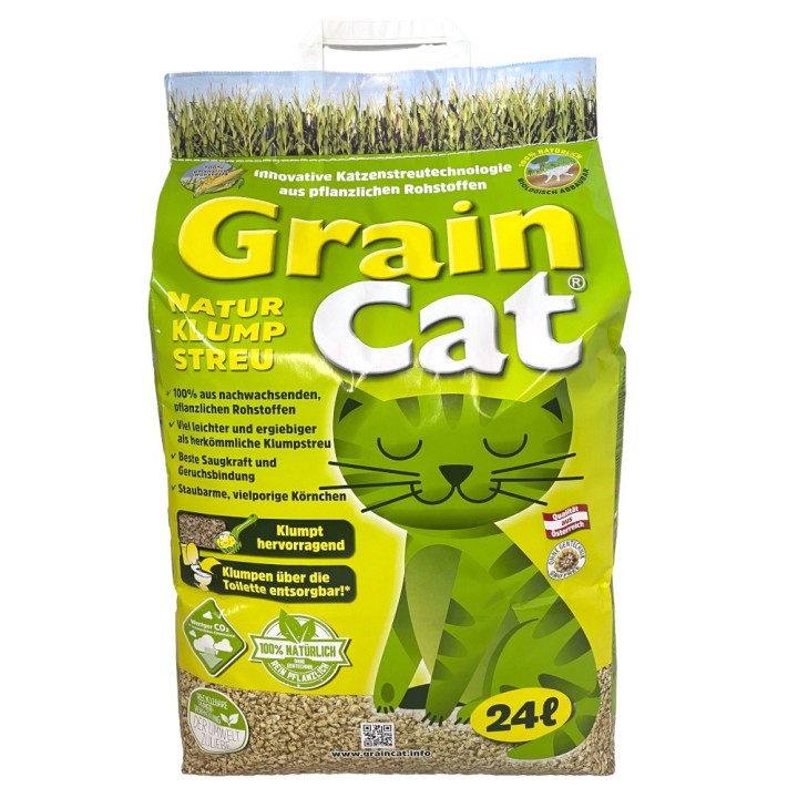 GrainCat Katzenstreu - 24 l (7 kg)