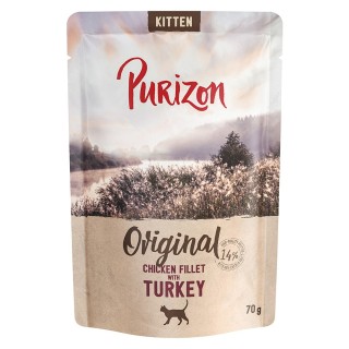 Purizon Kitten 6 x 70 g - getreidefrei - Hühnerfilet mit Truthahn