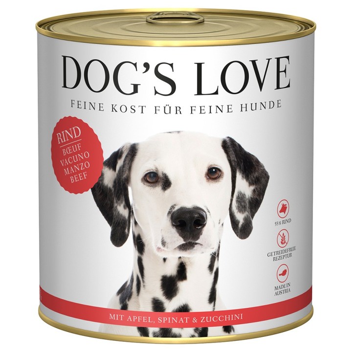 Dog´s Love Adult 6 x 800 g - Rind
