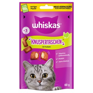 Whiskas Knuspertaschen - Sparpaket: Truthahn 6 x 60 g