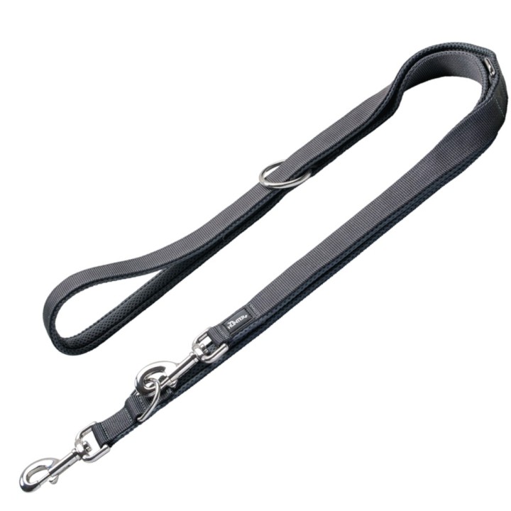 HUNTER Führleine Divo & Maldon, grau - 200 cm lang, 25 mm breit