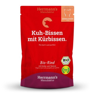 Herrmann's | Bio Rind mit Kürbis & Quinoa | Selection Adult | 12 x 100 g