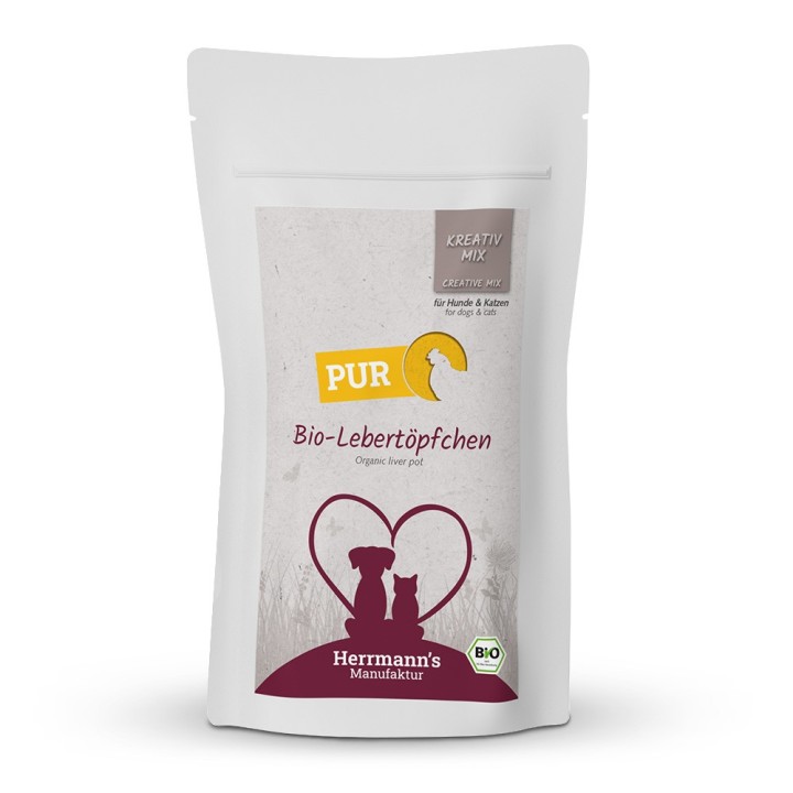 Herrmann's | Bio Lebertöpfchen | Kreativ-Mix | 12 x 100 g