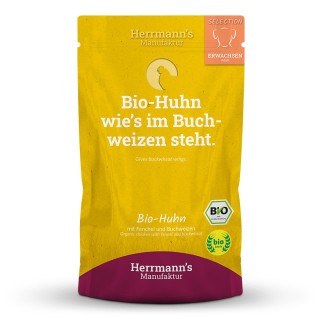 Herrmann's | Bio Huhn mit Fenchel & Buchweizen | Selection Adult | 14 x 150 g