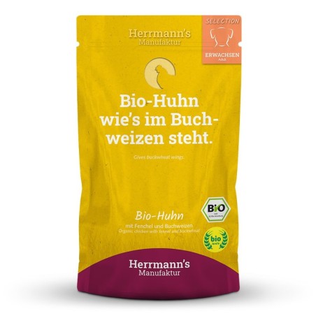 Herrmann's | Bio Huhn mit Fenchel & Buchweizen | Selection Adult | 14 x 150 g