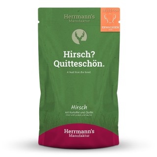Herrmann's | Hirsch mit Kartoffel und Quitte | Selection Adult | 14 x 150 g