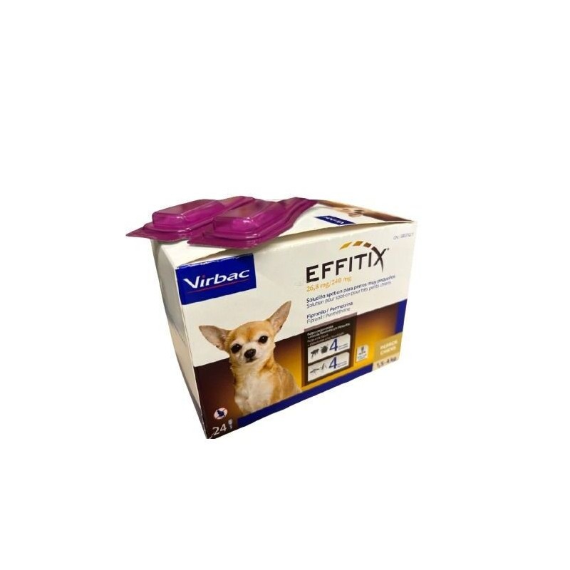 Antiparasit für Hunde Virbac Effitix (1,5-4 kg) (x24)