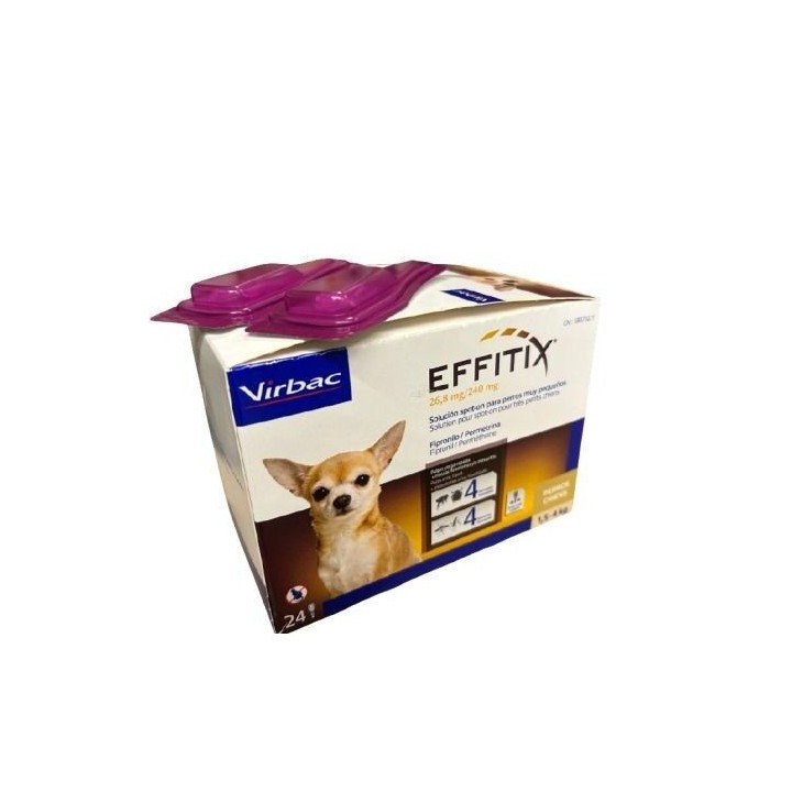 Antiparasit für Hunde Virbac Effitix (1,5-4 kg) (x24)
