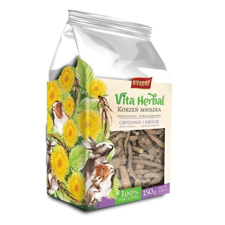 VITAPOL Vita Herbal Löwenzahnwurzel für Nager und Kaninchen 150 g